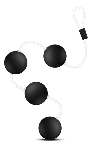 Anal Adventures Pleasure Balls bolas anais de cor preta