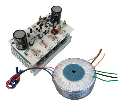 Placa Amplificador 200w Com Dissipador E Transformador