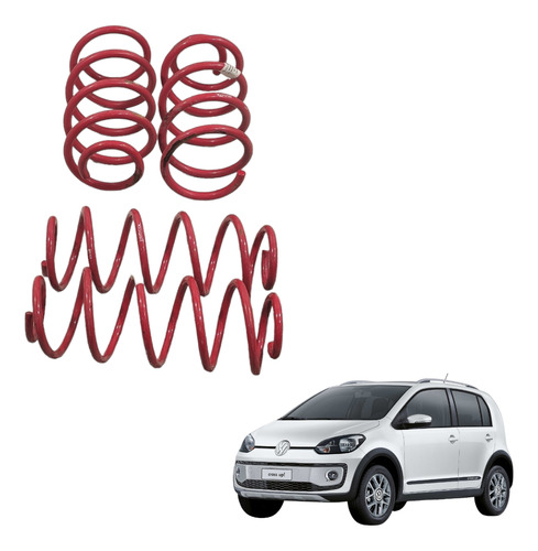 Jogo Mola Esportiva Red Coil Vw Up Cross Tsi 2017 2018 Usado