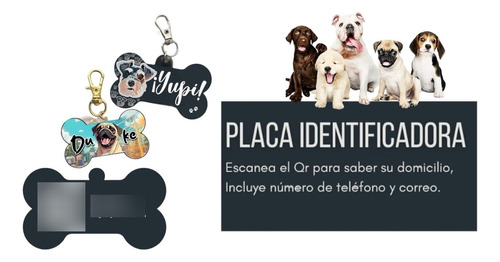 Placa Identificación Inteligente Para Perros Personalizadas