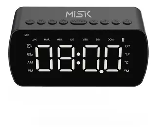 Misik - Radio Reloj Despertador Recargable - Bluetooth Y Sd
