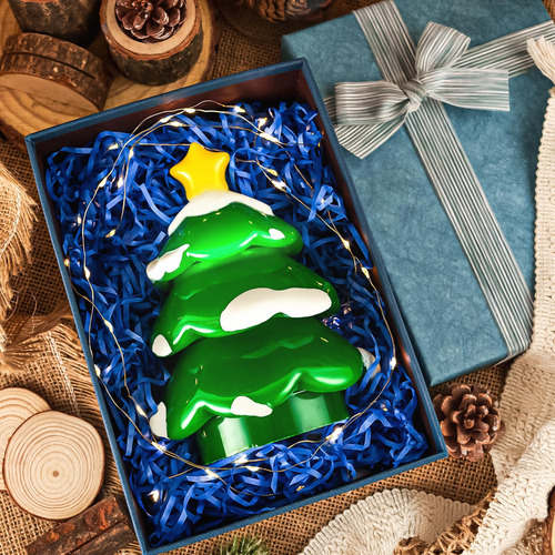 Tarro De Árbol De Navidad Moldes De Resina Portavelas Blanco