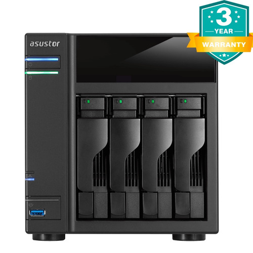 Nas Asustor As304t 4bay/atom Dc/1gb Ram/1gbe