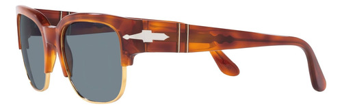Persol Po3319s Gafas De Sol Cuadradas, Terra Di Azul, 52 Mm