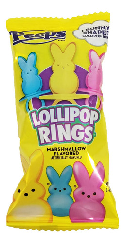 Peeps Lollipop Rings Marshmallow Flavored 12 Gr