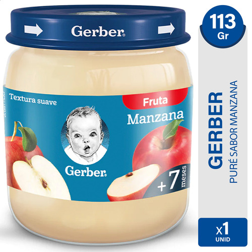 Gerber Puré Sabor Manzana Compota Papilla Nestlé - 01mercado