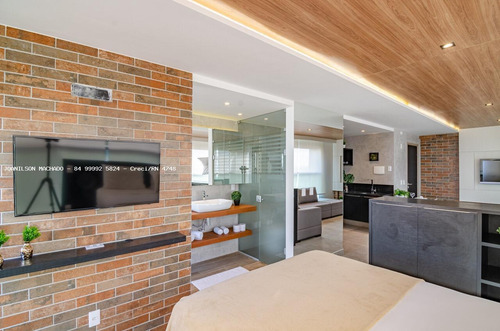 Imagem 3 de 10 de Flat Para Venda Em Natal, Ponta Negra - Reserva Madero, 1 Dormitório, 1 Suíte, 1 Vaga - Loft1709-_2-1159007