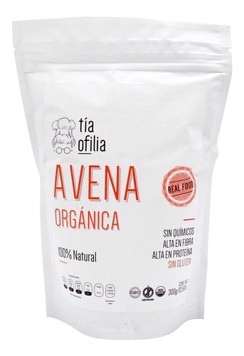 Avena Organico Natural Sin Gluten Alta En Fibra 300 Grs