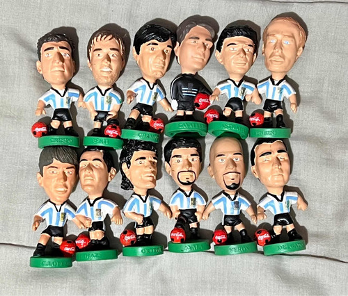Muñecos Selección Argentina Mundial Francia 1998 Coca Cola (Usado)