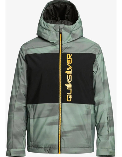 Campera Niño Snow Quiksilver Side Hit Niño Verde Amarillo 8