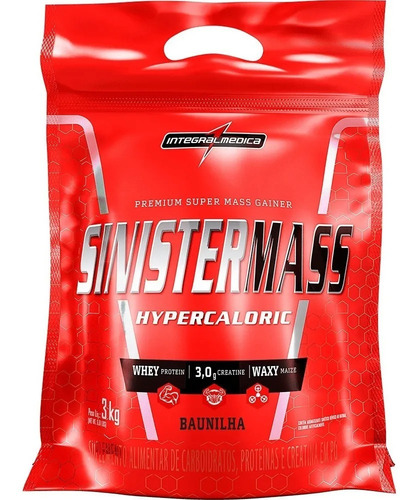Hipercalórico Sinister Mass 3kg ( Os Sabores) Sabor Baunilha