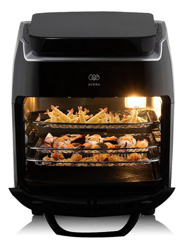 Freidora De Aire Avera Airfryer Horno Multifunción 10lt Color Negro 120V