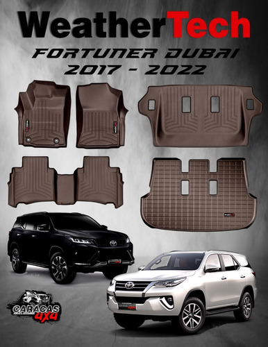 Weathertech Fortuner Dubai Cocoa - Marron - Negras