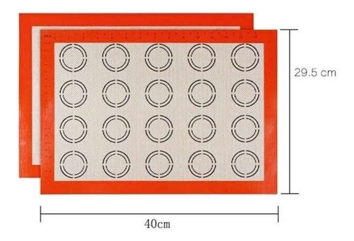 Placa Silicona 20 Macarons Entretelada Antiadherente