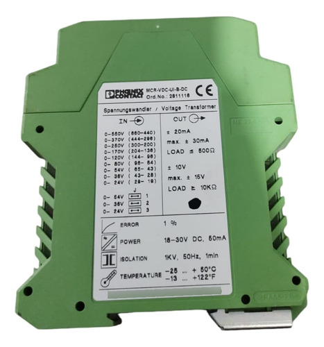 Phoenix Contact Mcr-vdc-ui-b-dc Módulo Transductor