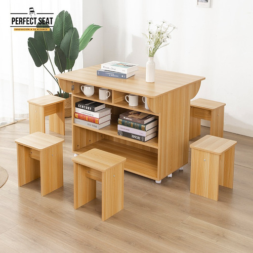 Juego De Comedor Isla + 6 Taburetes