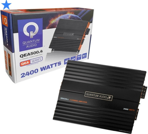 Amplificador 4 Canales Quantum Audio Qea500.4 Clase Ab 2400w Color Negro