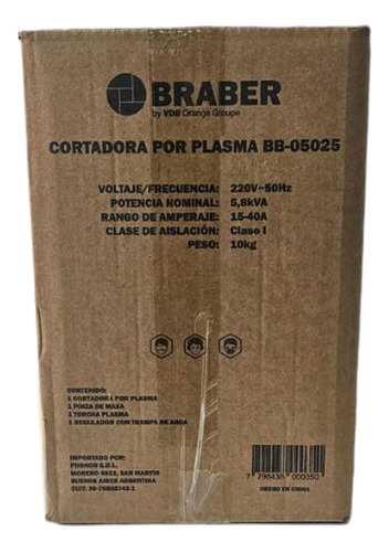 Soldadora Y Cortadora Inverter De Plasma 40a Braber 05025