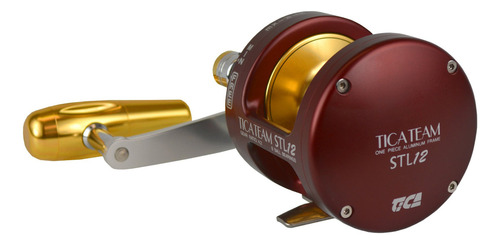Tica Stl Carrete De Pesca Para Zurdos, Stl16n, Rojo