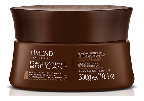 Máscara Amend Castanho Brilliant Realce Da Cor 300g