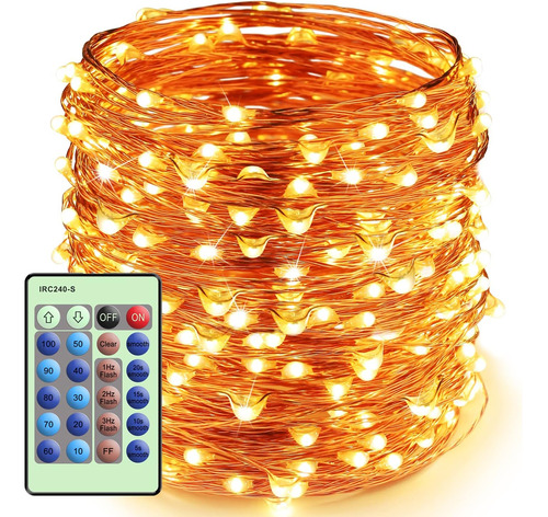 Cadena De Luces Led Control Remoto 99 Pies 300 Led Luce...