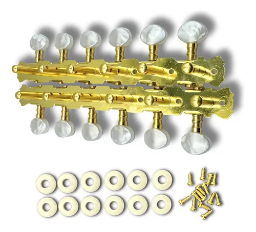 Clavijero Dorado De 12 Cuerdas Para Instrumentos Musicales