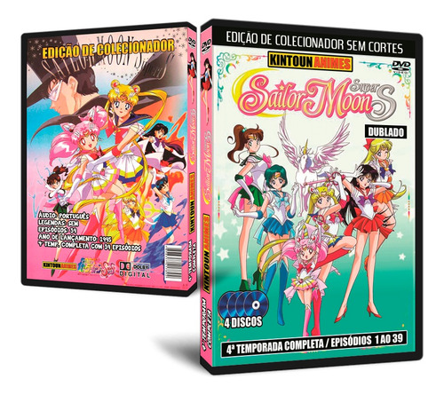 Sailor Moon 1ª Até 5ª Temporada + Ovas Em Dvd Alta Definição