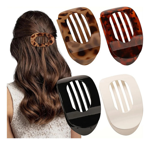 Ri 4 Grampos De Cabelo Planos, Grampos De Cabelo Redondos