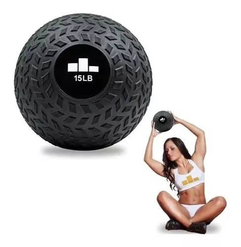 Soozier Balón medicinal con asas, pelota pesada de 18 libras para  ejercicio, pelota medica para abdominales, núcleo, crossfit, entrenamiento  de