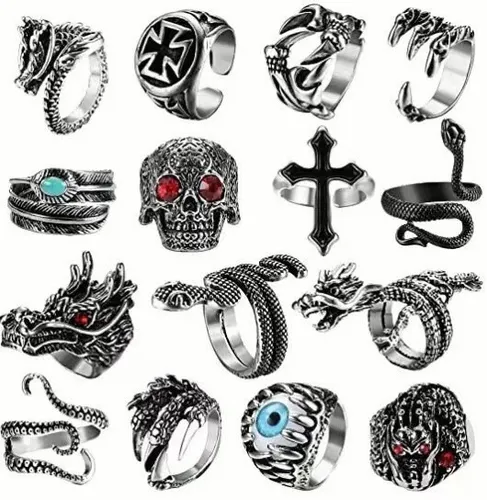 Anillos rockeros sale
