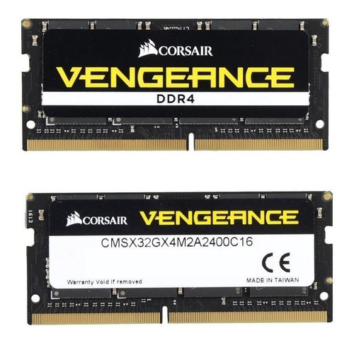 Imagem 2 de 4 de Memória Ddr4 Sodimm 2x16gb 2400mhz Corsair Vengeance 32gb