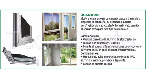 Ventana Modena Aluminio Pesado Blanco 120x100 Cm Tecnooeste