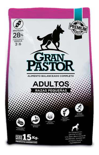 Alimento Gran Pastor Perro Adulto Raza Pequeña 15 Kg