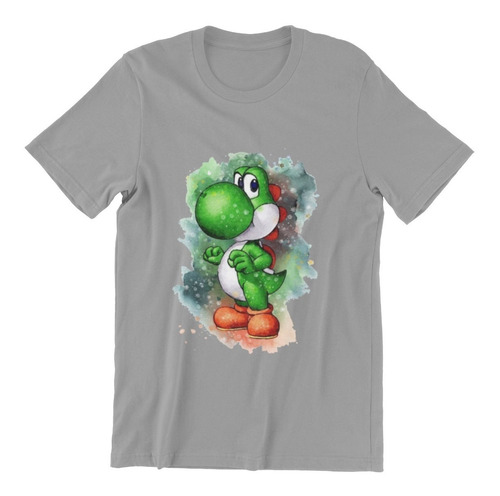 Polera Unisex Mario Bros Yoshi Videojuegos Algodon Estampado