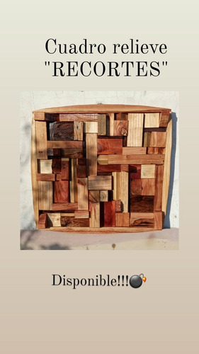 Cuadro En Relieve Artesanal Unico!!!el Arthemio