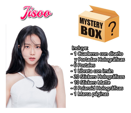 Jisoo Kim Mystery Box Holografica Blackpink Cuaderno + Kpop