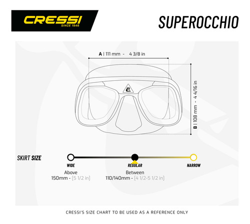 Visor Cressi Superocchio Buceo Pesca Apnea Negro