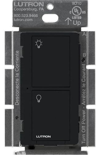 Interruptor Switch On/off, Serie Pro Color Negro Lutron