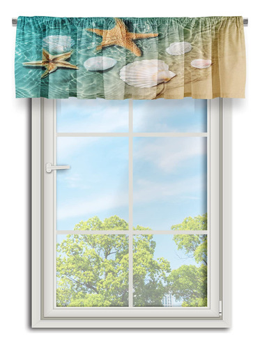 Miblor Cenefa Cocina Para Ventana Fondo Verano Estrella Mar
