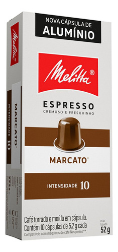 Café em Capsula Marcato 10und - Compatível Nespresso Melitta