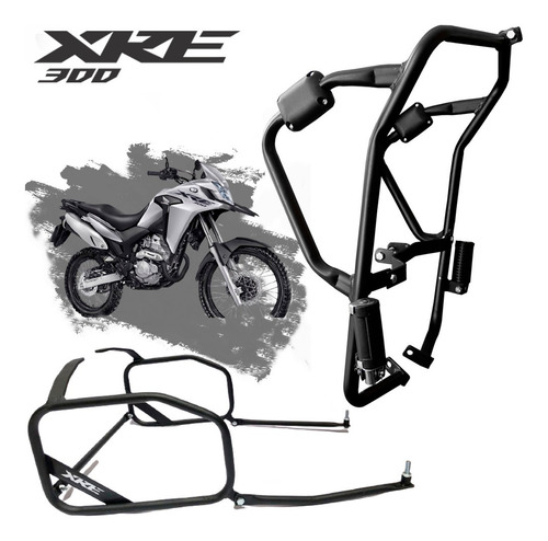 Protetor De Motor Carenagem Xre 300 Afastador De Alforges