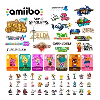 Oito Amiibo Cards Animal Crossing Mario Link Zelda Splatoon