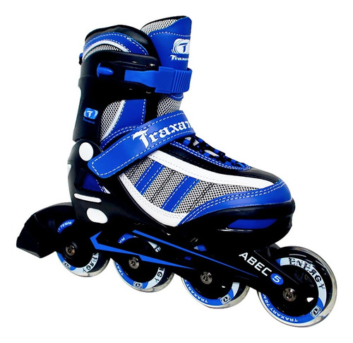 Patins Inline Juvenil Traxart Energy Azul Ajustavel Abec 5