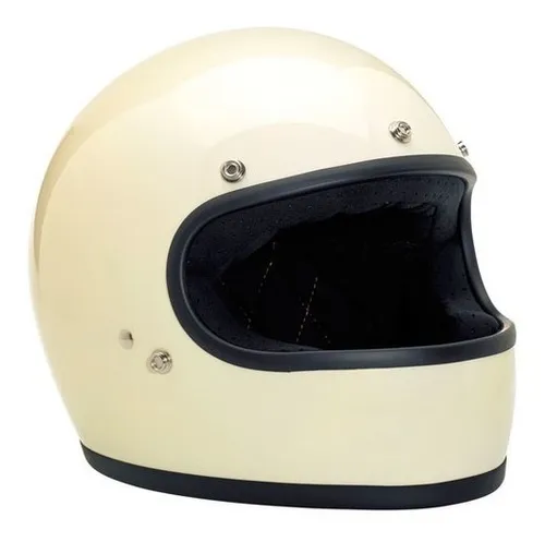 Casco Biltwell Gringo Blanco Con Visera Talla M