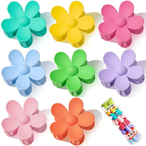 Corta De Pelo Clips De Pelo De Flores 8pcs Lindo Pelo Bk35o