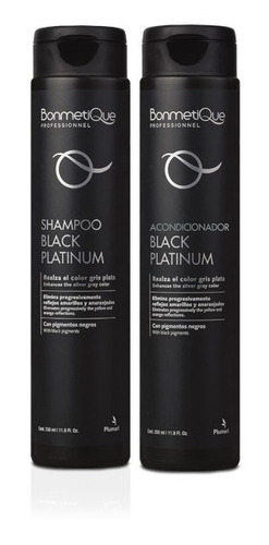 Combo Bonmetique Black Shampoo + Acond. 350 Ml Matizador