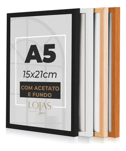 MLB 5363648558 Kit 3 Molduras A5 Para Quadro Foto Poster Acetato 15x21 Cm JM