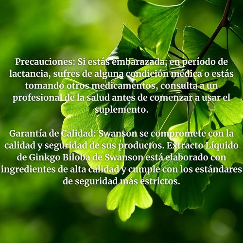 Ginkgo Biloba Extracto Liquido 29.6 Ml Swanson