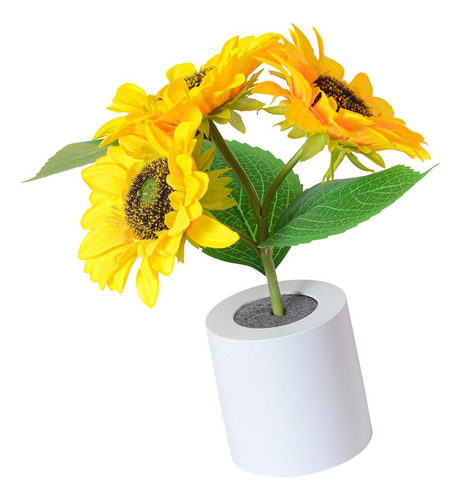 Lámpara De Girasol Con Luz De Noche De Girasol En Maceta,