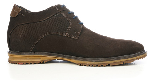 Zapato Casual Barret Café Max Denegri +7cms De Altura